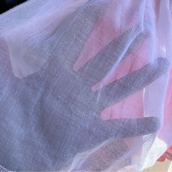 Vintage Betty Oden Full Circle Rosette Lace Party Pageant Dress Bubble Gum Pink - Picture 15 of 16